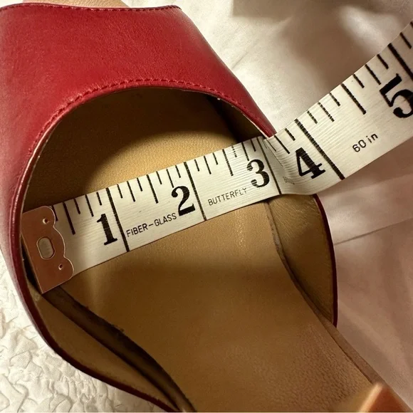 Valentino Rockstud Open Toe Pumps Heels Stiletto Ankle Straps Red Leather - Picture 16 of 16